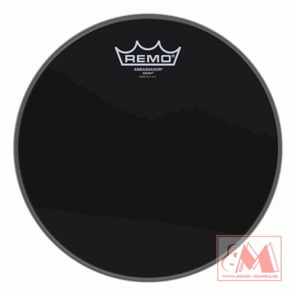 Remo ES-0010-00 - Ebony Ambassador blana na bicie 10"