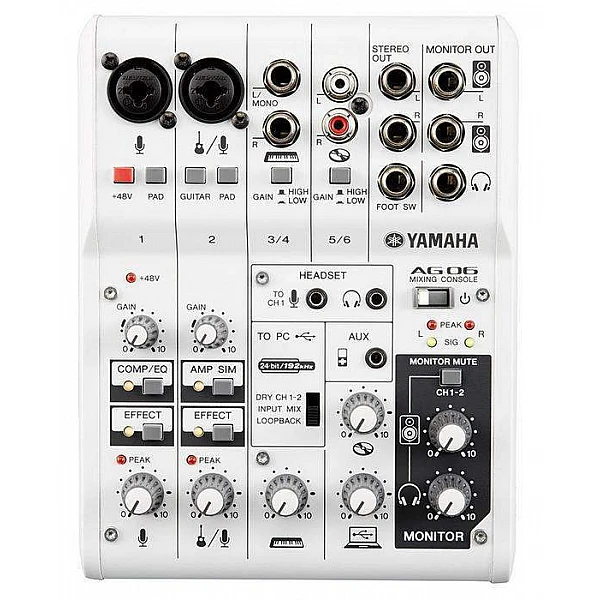 Yamaha AG06 MK2 - analógový mini mixpult