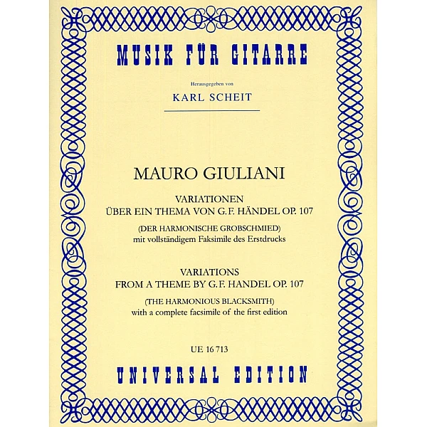 Giuliani, Mauro - Variácie na tému G.F.Händla op.107 (Scheit)