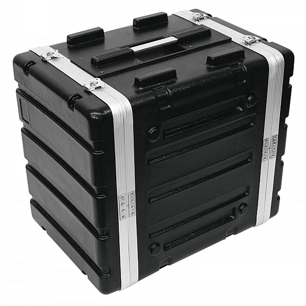 ROADINGER Plastic-Rack KR-19, 8U, DD, black ROADINGER Plastic-Rack KR-19, 8U, DD, black