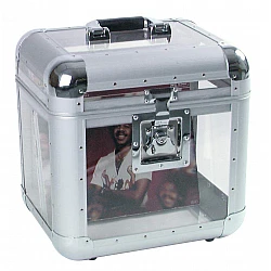 ROADINGER Record Case ALU 75/25, rounded, acryl