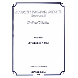 Mertz, Johann Kaspar - Guitar Works Unpublished Works Vol.2