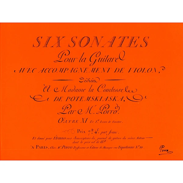 Porro, Pierre - 6 Sonatas and Ouverture from Glück No.10 Op.11