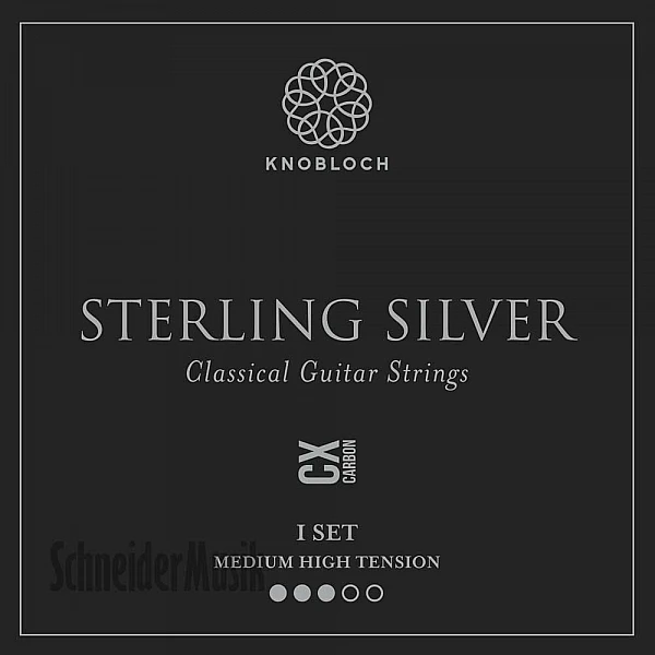 Knobloch 400 SSC Sterling Silver Carbon C.X. Medium High Tension - struny so striebornými basmi Knobloch 400 SSC Sterling Silver Carbon C.X. Medium High Tension - struny so striebornými basmi