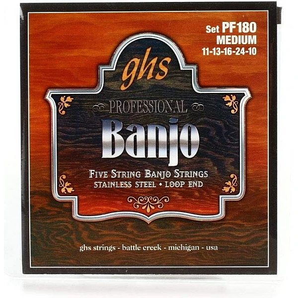 GHS PF180 Struny pre 5-strunové banjo 011/010