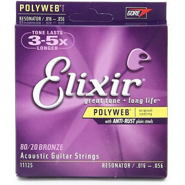 Elixir Polyweb 11125 - Struny pre rezonátor, Bronze