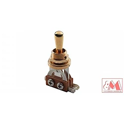 MEC M 80040/G, 3-cestný toogle switch, zlatý