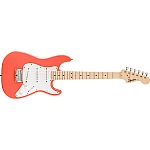 Fender Squier Mini Stratocaster®, Maple Fingerboard, White Pickguard, Tahitian Coral Fender Squier Mini Stratocaster®, Maple Fingerboard, White Pickguard, Tahitian Coral