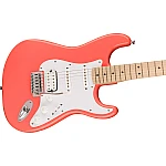 Fender Squier Sonic® Stratocaster® HSS, Maple Fingerboard, White Pickguard, Tahitian Coral 