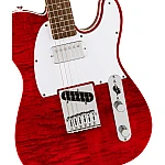 Fender Squier Affinity Series® Telecaster® FMT SH, Laurel Fingerboard, White Pickguard, Crimson Red Transparent