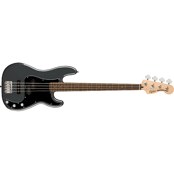 Fender Squier Affinity Series® Precision Bass® PJ, Laurel Fingerboard, Black Pickguard, Charcoal Frost Metallic Fender Squier Affinity Series® Precision Bass® PJ, Laurel Fingerboard, Black Pickguard, Charcoal Frost Metallic