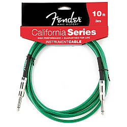 Fender California Instrument Cable, 10', Surf Green