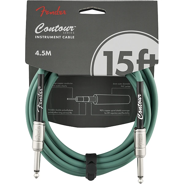 Fender Contour™ 15' Cable, Sherwood Green
