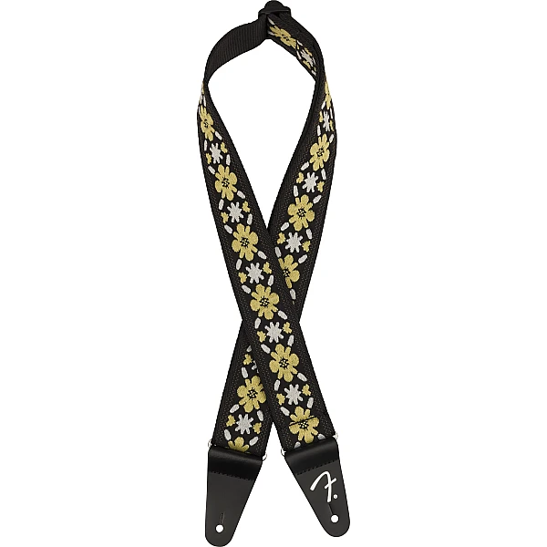 Fender Pasadena Woven Strap, Yellow Clover, 2"