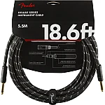 Fender Deluxe Series Instrument Cable, Straight/Straight, 18.6', Black Tweed