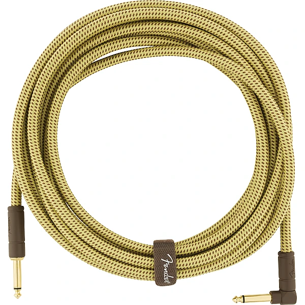 Fender Deluxe Series Instrument Cable, Straight/Angle, 18.6', Tweed