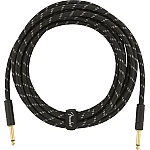 Fender Deluxe Series Instrument Cable, Straight/Straight, 15', Black Tweed