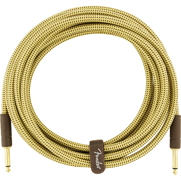 Fender Deluxe Series Instrument Cable, Straight/Straight, 15', Tweed
