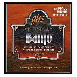 GHS PF160 Struny pre 5-strunové banjo 011/010