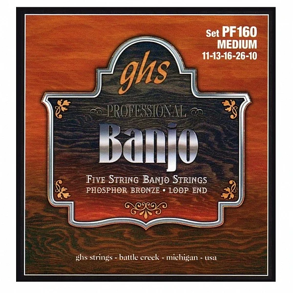 GHS PF160 Struny pre 5-strunové banjo 011/010