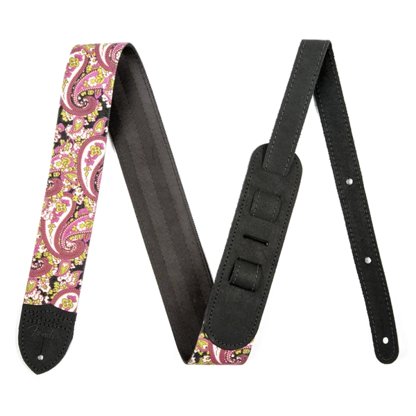 Fender Paisley Denim Strap, 2" Pink - pás na gitaru