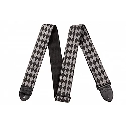 Fender Nylon Diamond Strap - Black / Grey - pás na gitaru 