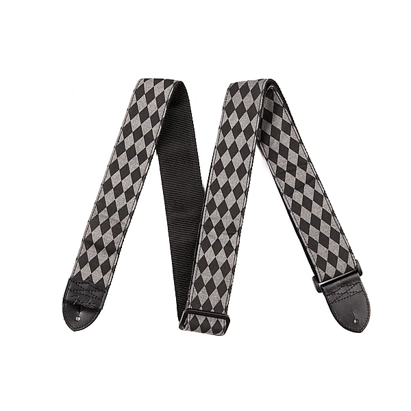 Fender Nylon Diamond Strap - Black / Grey - pás na gitaru 