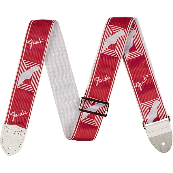 Fender 2" Custom Color Monogrammed Straps - Candy Apple Red - pás na gitaru