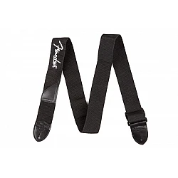 Fender 2" Black Poly Strap - pás na gitaru