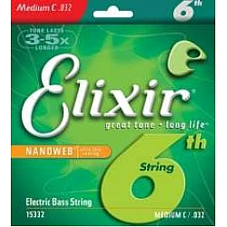 Elixir Bass 6 Medium 032- Prídavná šiesta struna k sade