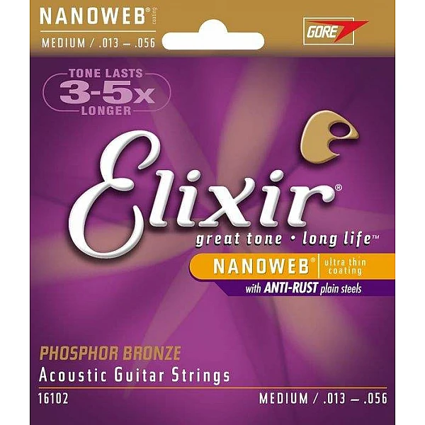 Elixir Nanoweb 16102 - Struny pre akust. gitaru, Phosphor Bronze