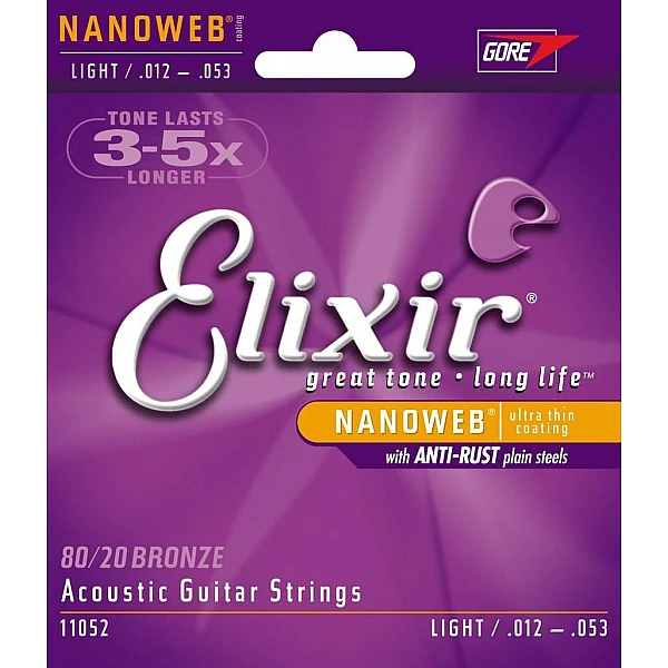 Elixir Nanoweb 11052 - Struny pre akust. gitaru, Bronze