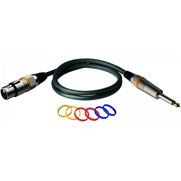 RockCable RCL 30386 D6 F - Mikrofónový kábel XLR F/Jack (mono), 6 m