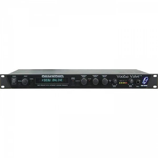 Rocktron VooDu Valve, digitál. preamp, hybrid s 12AX7 a efektami Rocktron VooDu Valve, digitál. preamp, hybrid s 12AX7 a efektami