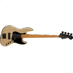 Fender Squier  Contemporary Active Jazz Bass® HH, Roasted Maple Fingerboard, Black Pickguard, Shoreline Gold