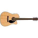 Fender CD-60SCE Dreadnought, Walnut Fingerboard, Natural 